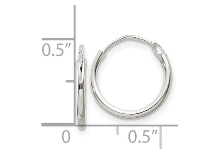 Sterling Silver Hoop Earrings (Style QE4346)