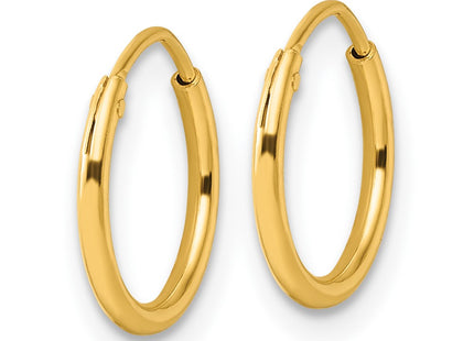 Sterling silver hoop earrings, alternate view