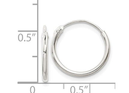 Sterling Silver Hoop Earrings (Style QE4347)