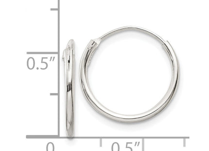 Sterling Silver Hoop Earrings (Style QE4348)