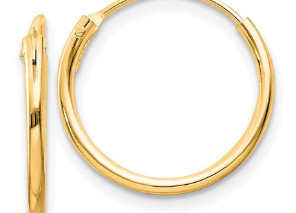 Sterling Silver Flash Gold-plated Endless Hoop Earrings (Style QE4348GP)