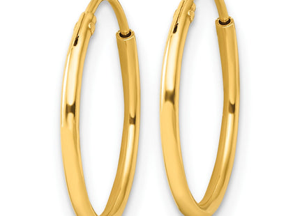 Sterling silver hoop earrings, alternate view