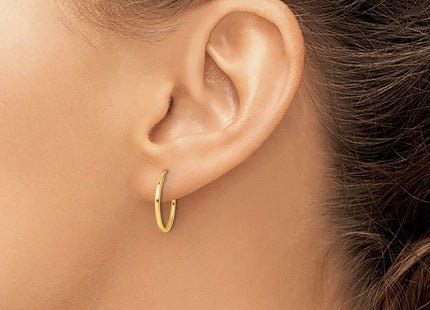 Sterling silver hoop earrings, another view