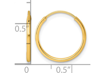 Sterling silver hoop earrings, further view