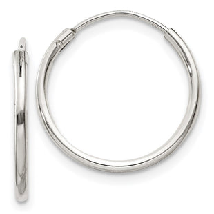 Sterling Silver Hoop Earrings (Style QE4349)