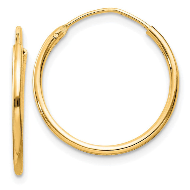 Sterling Silver Flash Gold-plated Endless Hoop Earrings
