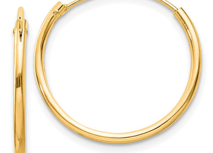 Sterling Silver Flash Gold-plated Endless Hoop Earrings (Style QE4351GP)
