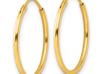 Sterling silver hoop earrings, alternate view