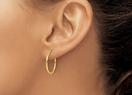 Sterling silver hoop earrings, another view