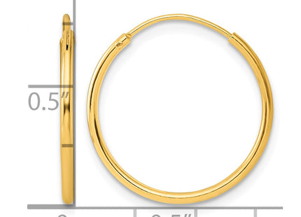 Sterling silver hoop earrings, further view