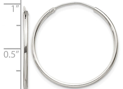 Sterling Silver Hoop Earrings (Style QE4354)