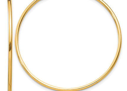 Sterling Silver Flash Gold-plated Endless Hoop Earrings (Style QE4357GP)