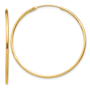 Sterling Silver Flash Gold-plated Endless Hoop Earrings (Style QE4357GP)