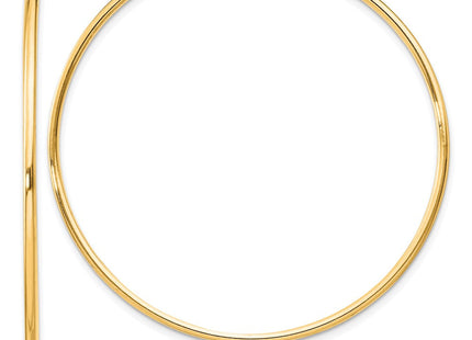 Sterling Silver Flash Gold-plated Endless Hoop Earrings (Style QE4359GP)