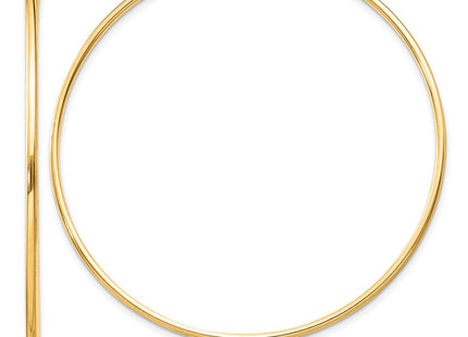 Sterling Silver Flash Gold-plated Endless Hoop Earrings (Style QE4360GP)