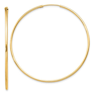 Sterling Silver Flash Gold-plated Endless Hoop Earrings (Style QE4360GP)