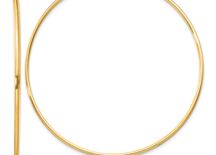 Sterling Silver Flash Gold-plated Endless Hoop Earrings (Style QE4361GP)