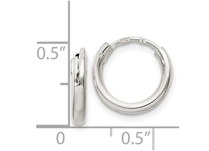 Sterling Silver Hoop Earrings (Style QE4362)