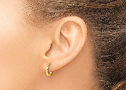 Sterling Silver Flash Gold-plated Endless Hoop Earrings (Style QE4362GP)