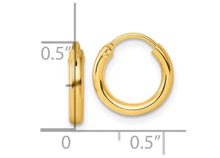 Sterling Silver Flash Gold-plated Endless Hoop Earrings (Style QE4362GP)