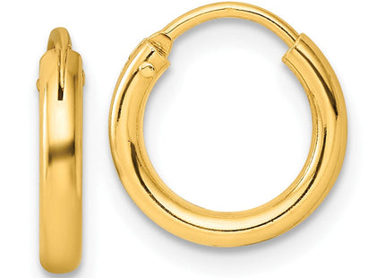 Sterling Silver Flash Gold-plated Endless Hoop Earrings (Style QE4362GP)