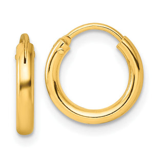 Sterling Silver Flash Gold-plated Endless Hoop Earrings (Style QE4362GP)