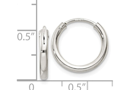 Sterling Silver Hoop Earrings (Style QE4363)