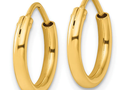 Sterling Silver Flash Gold-plated Endless Hoop Earrings (Style QE4363GP)