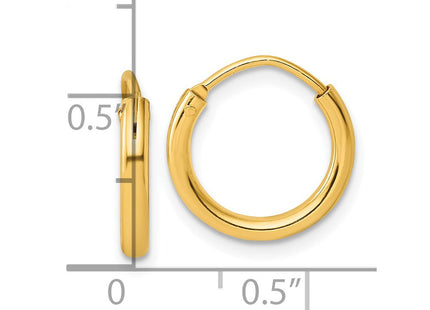 Sterling Silver Flash Gold-plated Endless Hoop Earrings (Style QE4363GP)