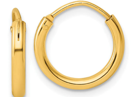 Sterling Silver Flash Gold-plated Endless Hoop Earrings (Style QE4363GP)