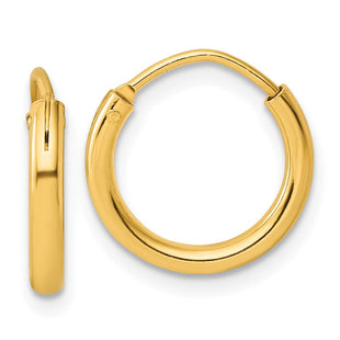 Sterling Silver Flash Gold-plated Endless Hoop Earrings (Style QE4363GP)