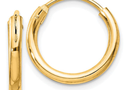 Sterling Silver Flash Gold-plated Endless Hoop Earrings (Style QE4364GP)
