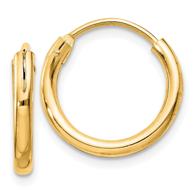 Sterling Silver Flash Gold-plated Endless Hoop Earrings