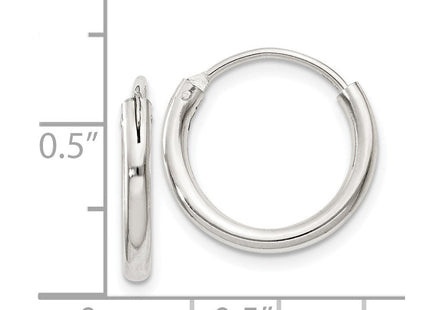 Sterling Silver Hoop Earrings (Style QE4365)