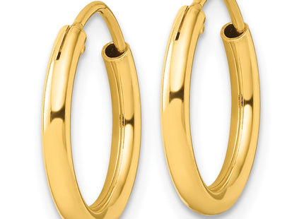 Sterling silver hoop earrings, alternate view