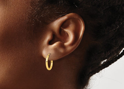 Sterling silver hoop earrings, another view