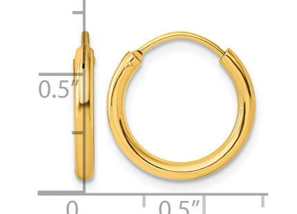 Sterling silver hoop earrings, further view