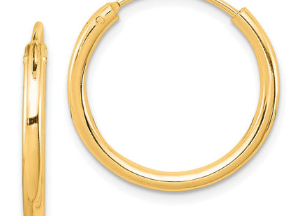 Sterling Silver Flash Gold-plated Endless Hoop Earrings (Style QE4366GP)