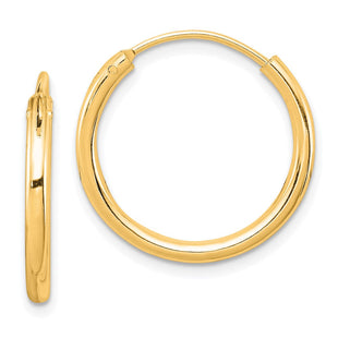 Sterling Silver Flash Gold-plated Endless Hoop Earrings (Style QE4366GP)