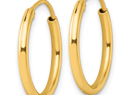Sterling silver hoop earrings, alternate view