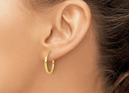 Sterling silver hoop earrings, another view