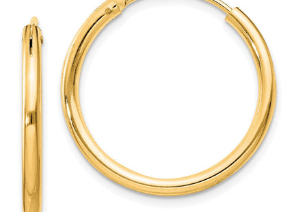 Sterling Silver Flash Gold-plated Endless Hoop Earrings (Style QE4368GP)
