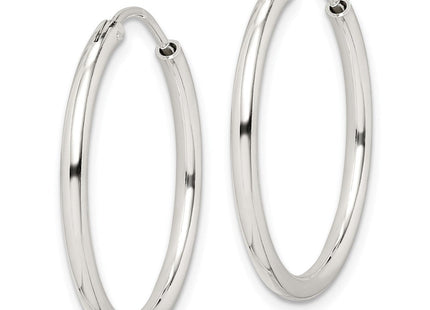Sterling Silver Hoop Earrings (Style QE4369)