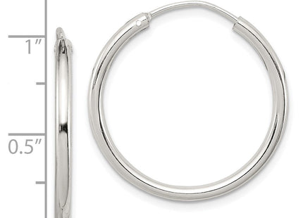 Sterling Silver Hoop Earrings (Style QE4369)