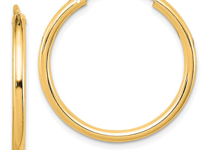 Sterling Silver Flash Gold-plated Endless Hoop Earrings (Style QE4369GP)