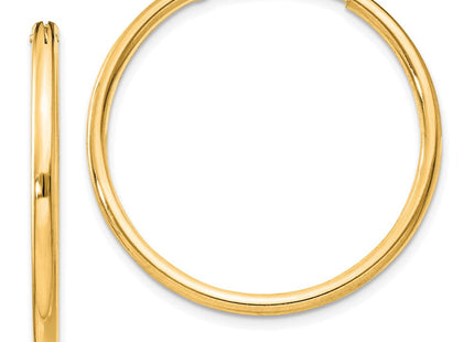 Sterling Silver Flash Gold-plated Endless Hoop Earrings (Style QE4370GP)