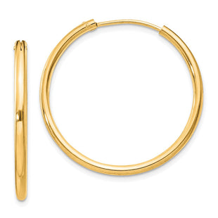 Sterling Silver Flash Gold-plated Endless Hoop Earrings (Style QE4370GP)