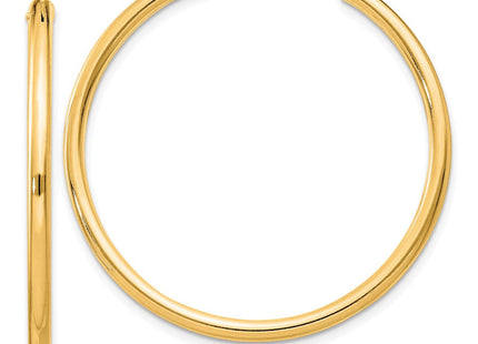 Sterling Silver Flash Gold-plated Endless Hoop Earrings (Style QE4371GP)