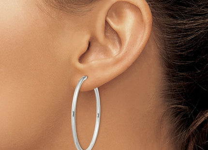 Sterling Silver Hoop Earrings (Style QE4372)