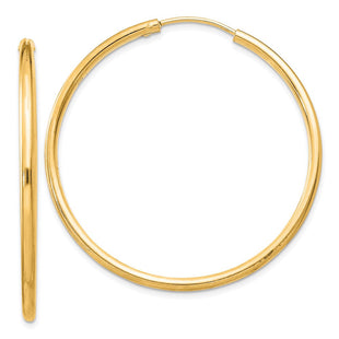 Sterling Silver Flash Gold-plated Endless Hoop Earrings (Style QE4372GP)